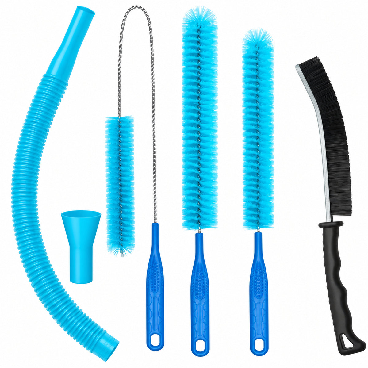 6Pcs Dryer Vent Lint Cleaning Kit Vacuum Hose Attachment Brush Set Flexible