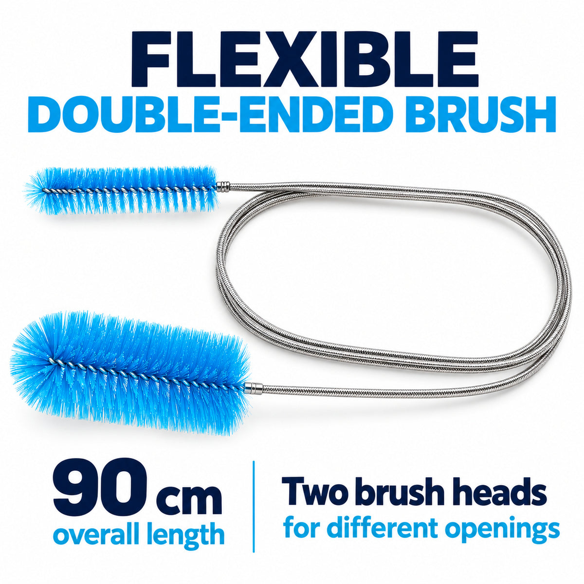 12Pcs Bottle Tube Cleaning Brush Set Straw Pipe Cleaner Flexible Double Ended