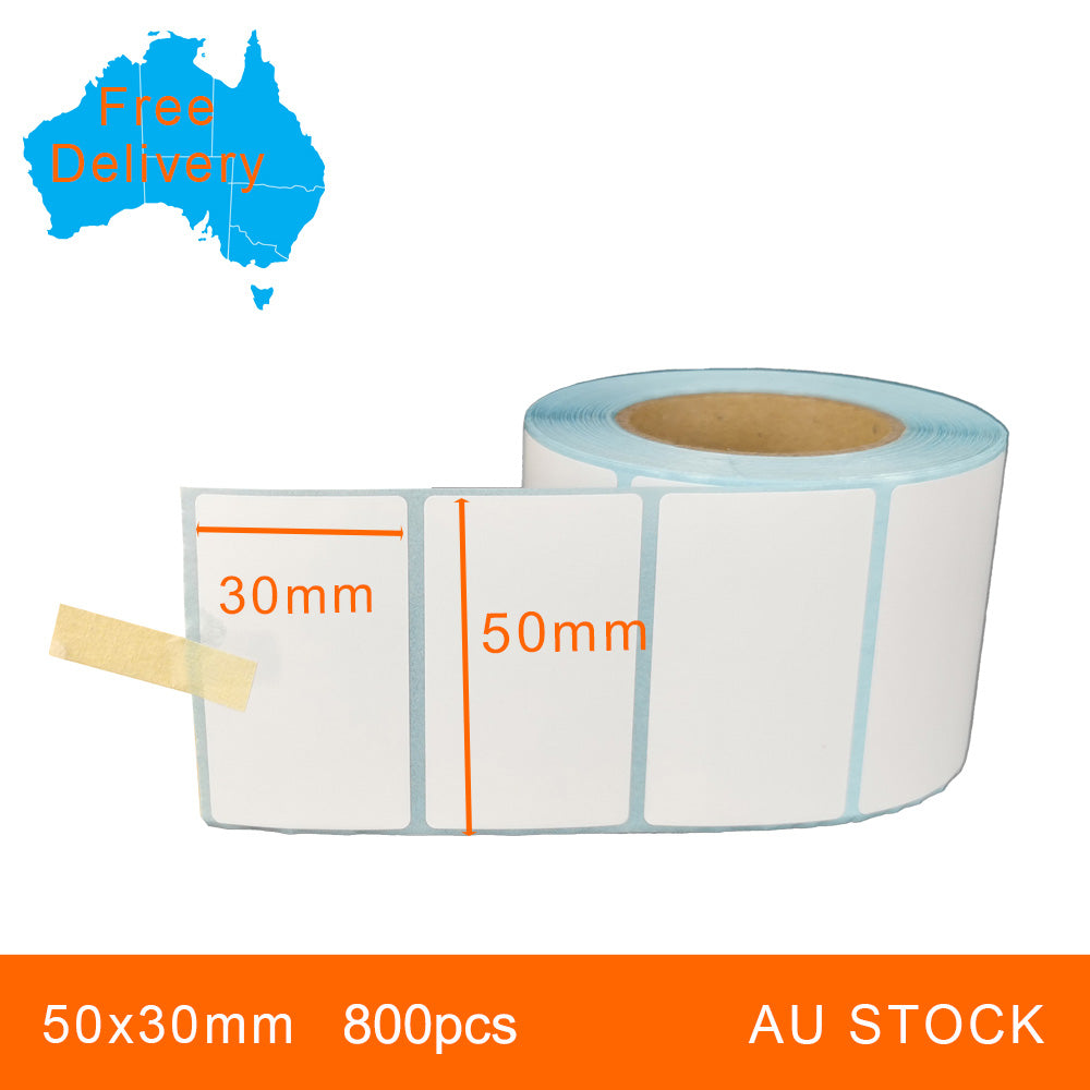 1 Roll 50x30mm 800pcs High Quality Direct Thermal Labels