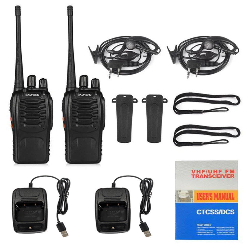 2 PCS BF-888S 5W UHF Radio