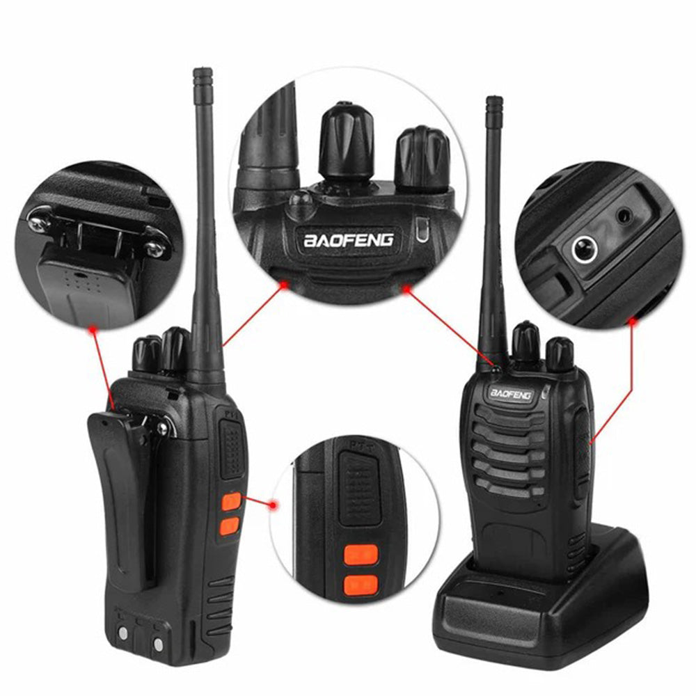 2 PCS BF-888S 5W UHF Radio