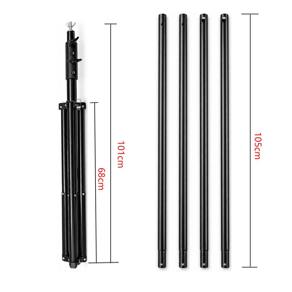 3 x4m Extra rough Photo Backdrop Stand Kit Telescopic Rod Bracket