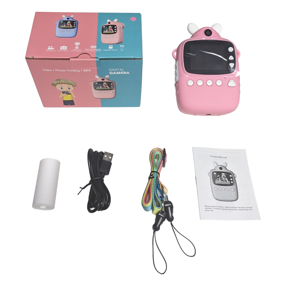 Children Instant Photo Camera With Print Paper 2.4 inch HD Camcorder