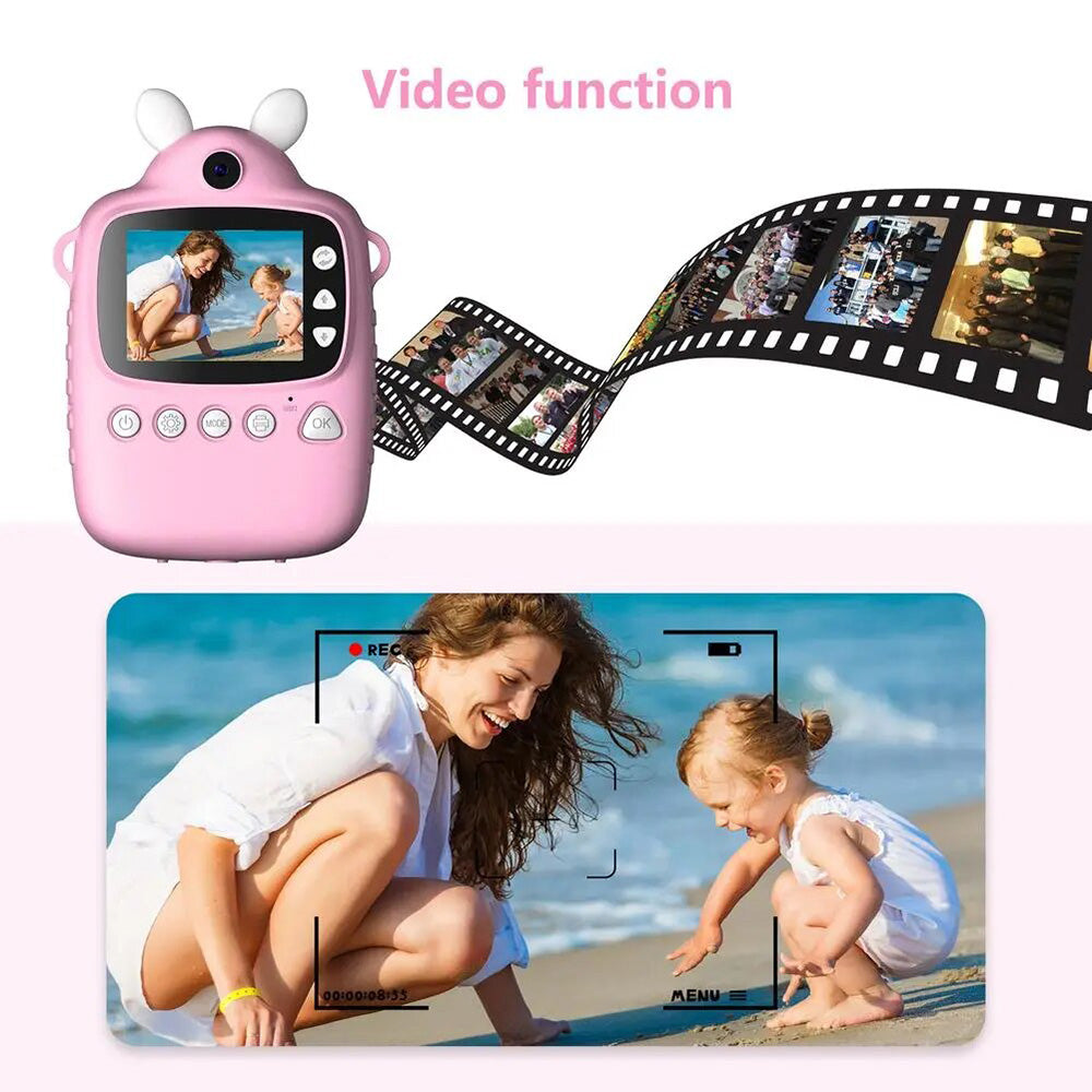 Children Instant Photo Camera With Print Paper 2.4 inch HD Camcorder