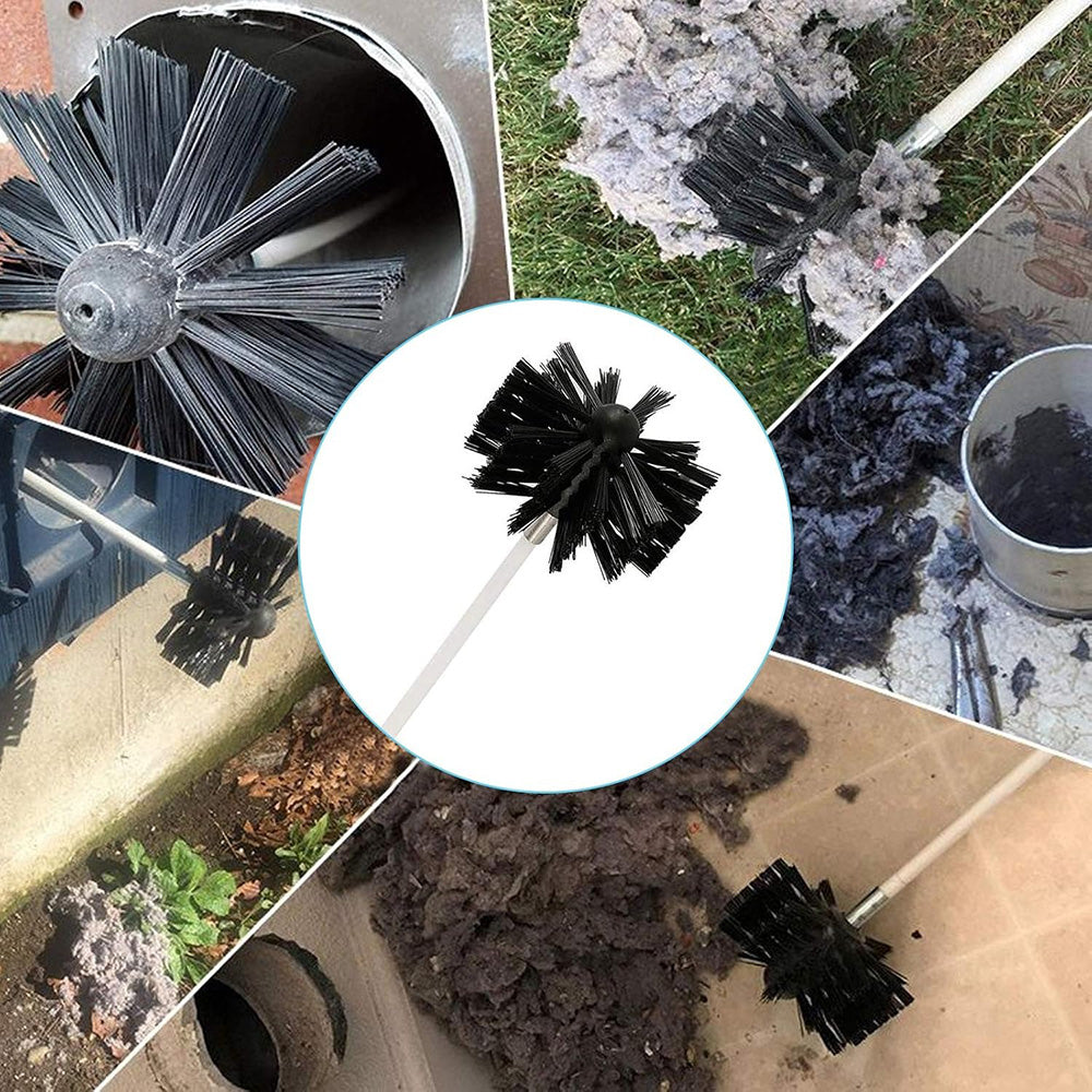 30 pcs Chimney Cleaning Brush Kit Duct Vent Cleaning Set Sweep Brush Tool