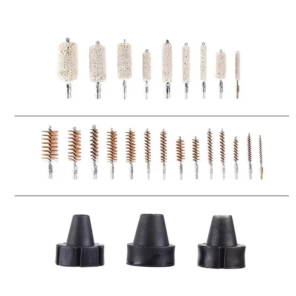 58 pcs Universal Gun Cleaning Kit Brush Handgun Hunting Firearm Cleaner Tools