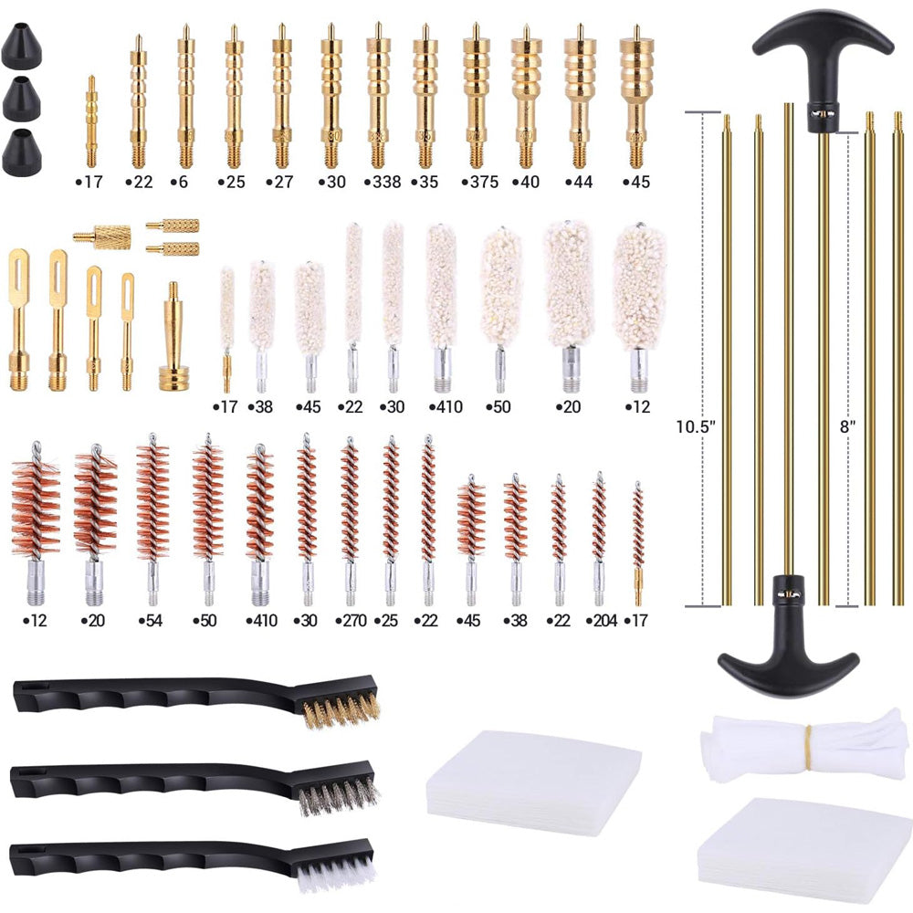 58 pcs Universal Gun Cleaning Kit Brush Handgun Hunting Firearm Cleaner Tools