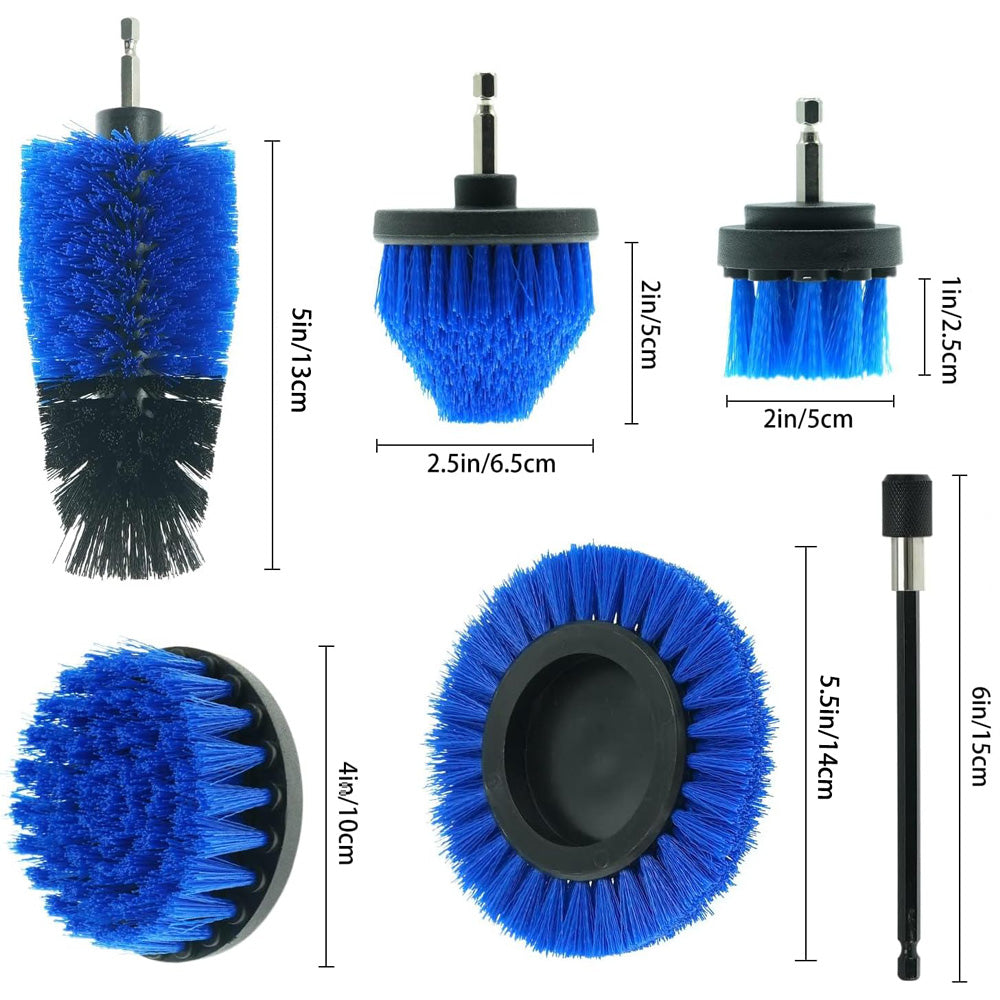 7 Pcs Drill Brush Set Power Scrubber Cleaning Kit with Extend Attachment