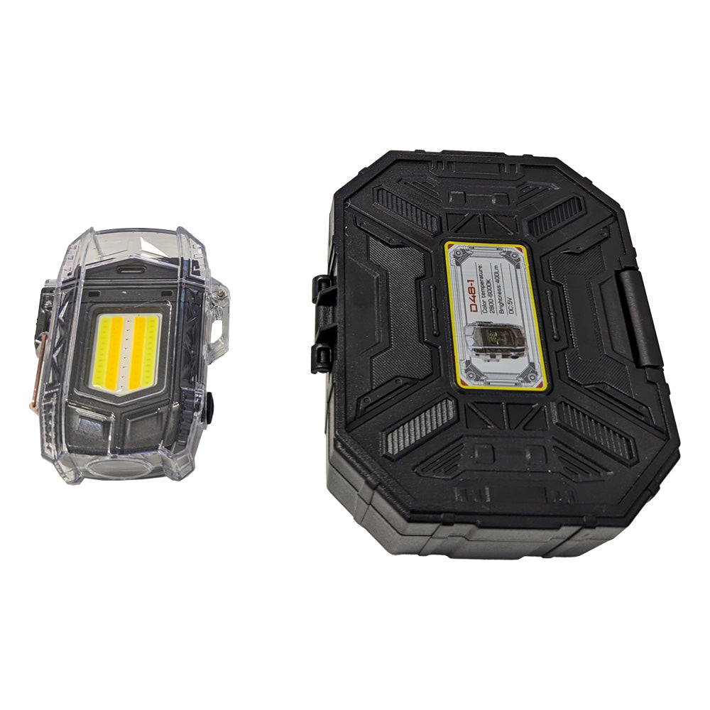 Double Arc Lighter Transparent Shell Digital Display Keychain Light Men's Gifts