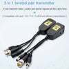 1 Pair  3-in-1 8MP HD Video Balun Connectors for CCTV Camera