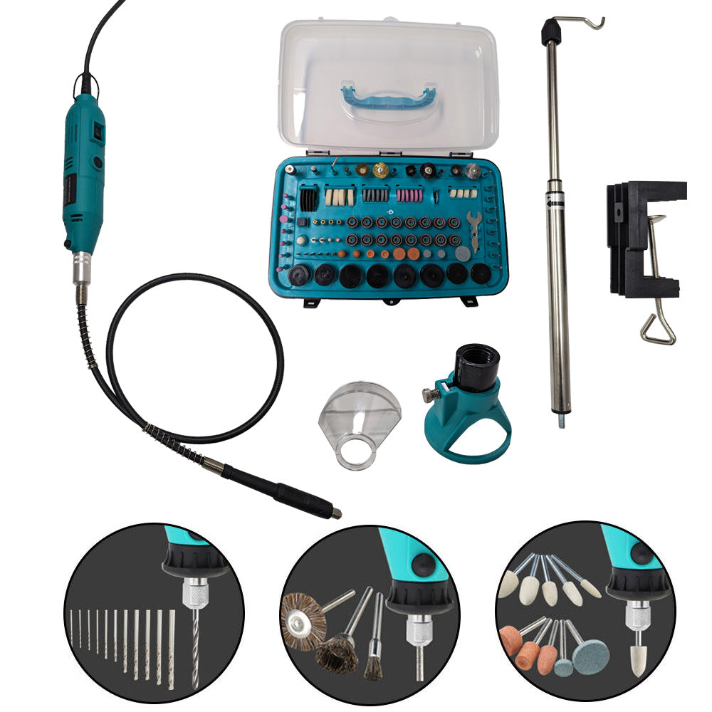 388pcs Mini Rotary Electric Grinder Tool Kit Grinding Polishing Cutting Drill