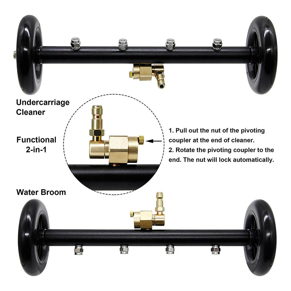 Pressure Washer Undercarriage Cleaner 16 Inch 4000 PSI Extension Wand