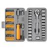 57 PCS 72 Teeth Ratchet Hand Tool Socket Set 1/4“-3/8” Metric Tool Kit