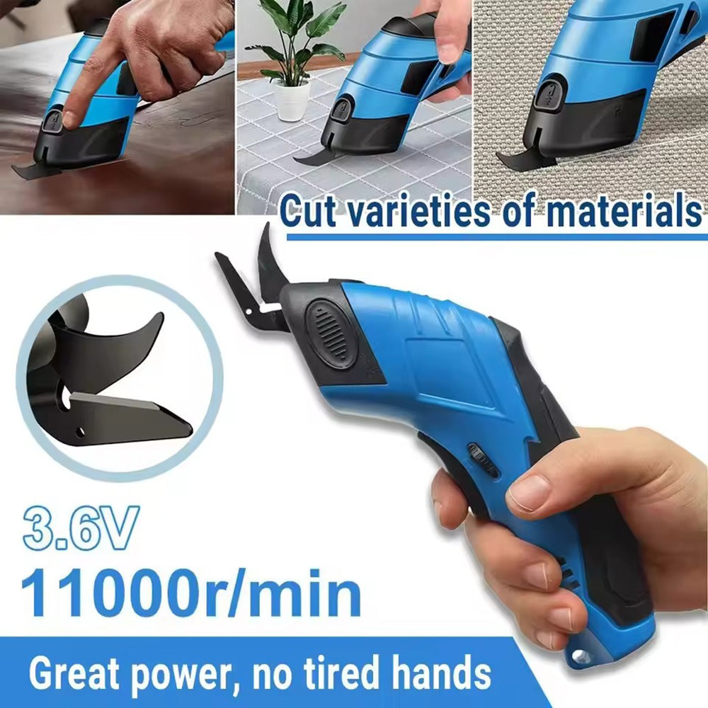 Cordless Electric Scissors for Cutting Fabrics Carpets Soft Leather Cardboard