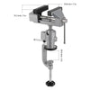 Mini Die Cast Vise Multi Angle 360º Swivel Portable Bench Table Vice Clamp