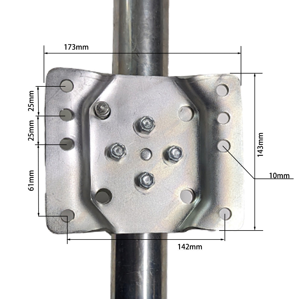 2000lbs 10″ Jockey Wheel Swivel Bracket Top Shake