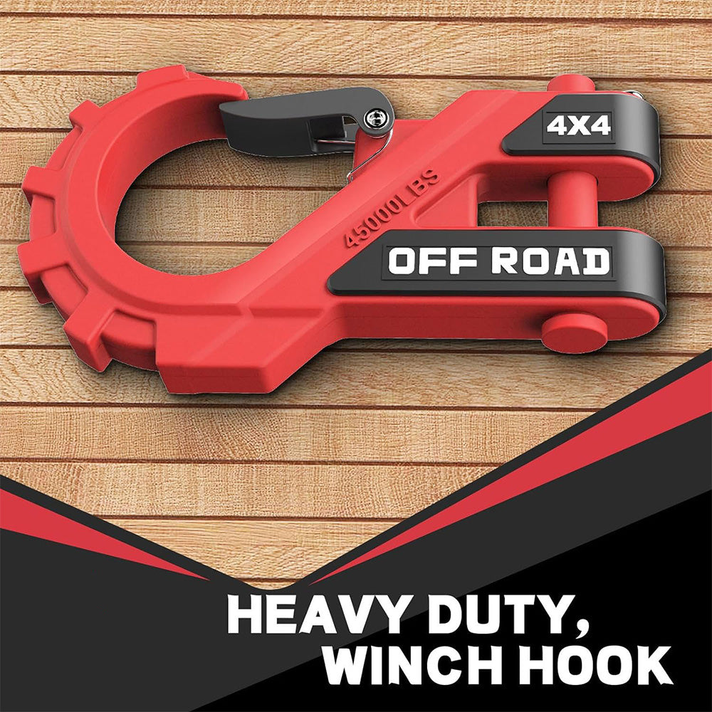Heavy-Duty 45000 lbs Zinc-Coated Trailer Winch Hook for Off-Road Truck Towing