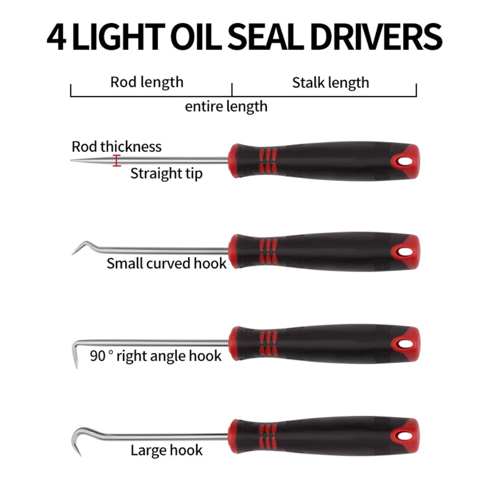 9 PCS Oil Seal Tool Scraper Removal Special-Shaped Hooks Oil Seal Extractor