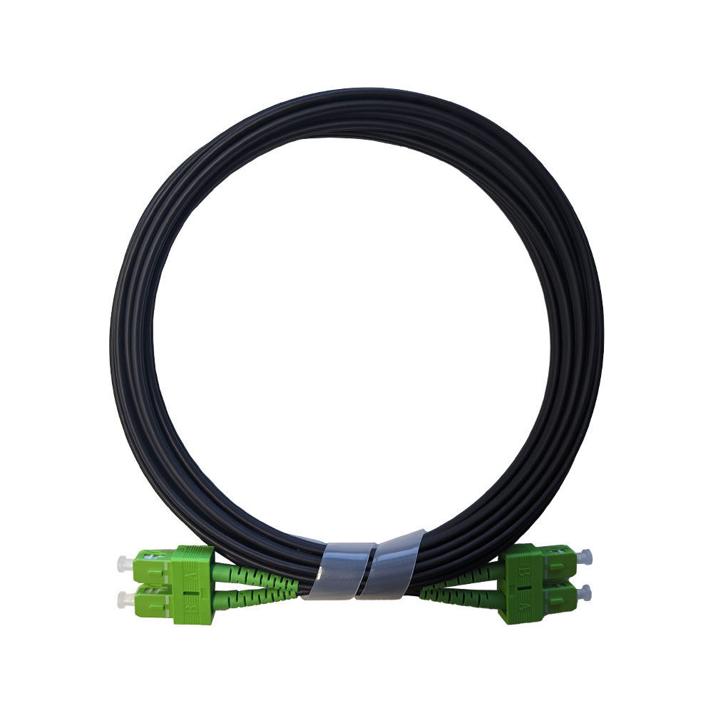 SC/APC-SC/APC Single-Armored SM 9/125 G657A2 DX 3.0mm LSZH Black