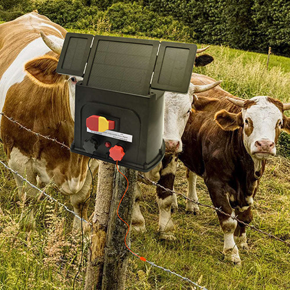 8KM 8KV 0.3J solar Fence Energizer 3.5W foldable PET laminated solor pannel