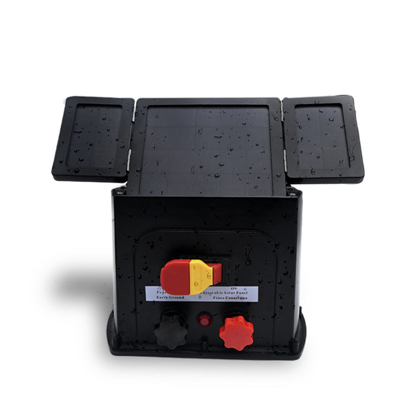 8KM 8KV 0.3J solar Fence Energizer 3.5W foldable PET laminated solor pannel