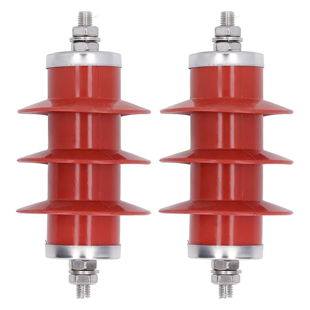 2Pcs Electric Fence High Voltage Arrester 15K Zinc Oxide Red Three Page Arrester