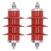 2Pcs Electric Fence High Voltage Arrester 15K Zinc Oxide Red Three Page Arrester