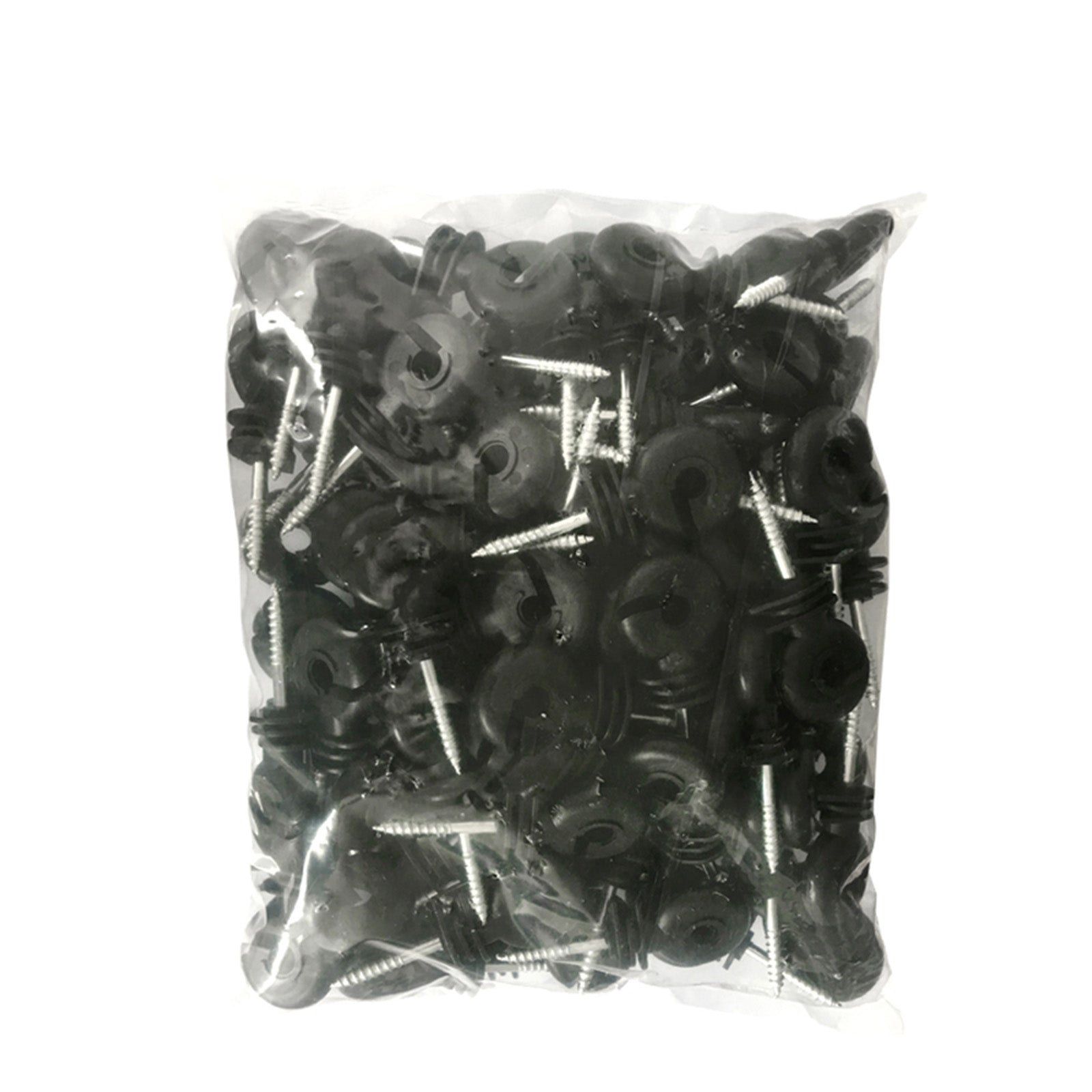 50Pcs Electric Fence Insulator Screw-in Insulator Fence Ring Wood Post Insulator