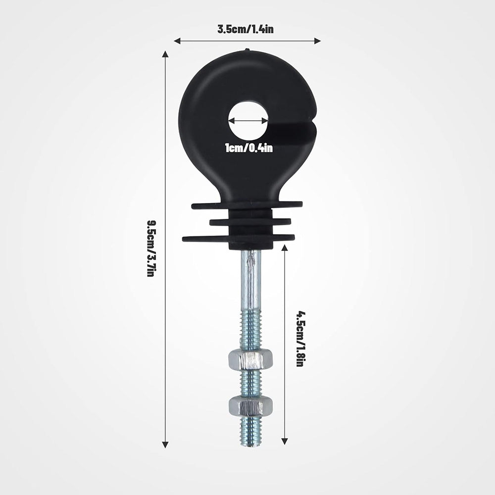 50 Pcs Electric Fence Insulation Screw Insulated Attachment Ring Insulator M6