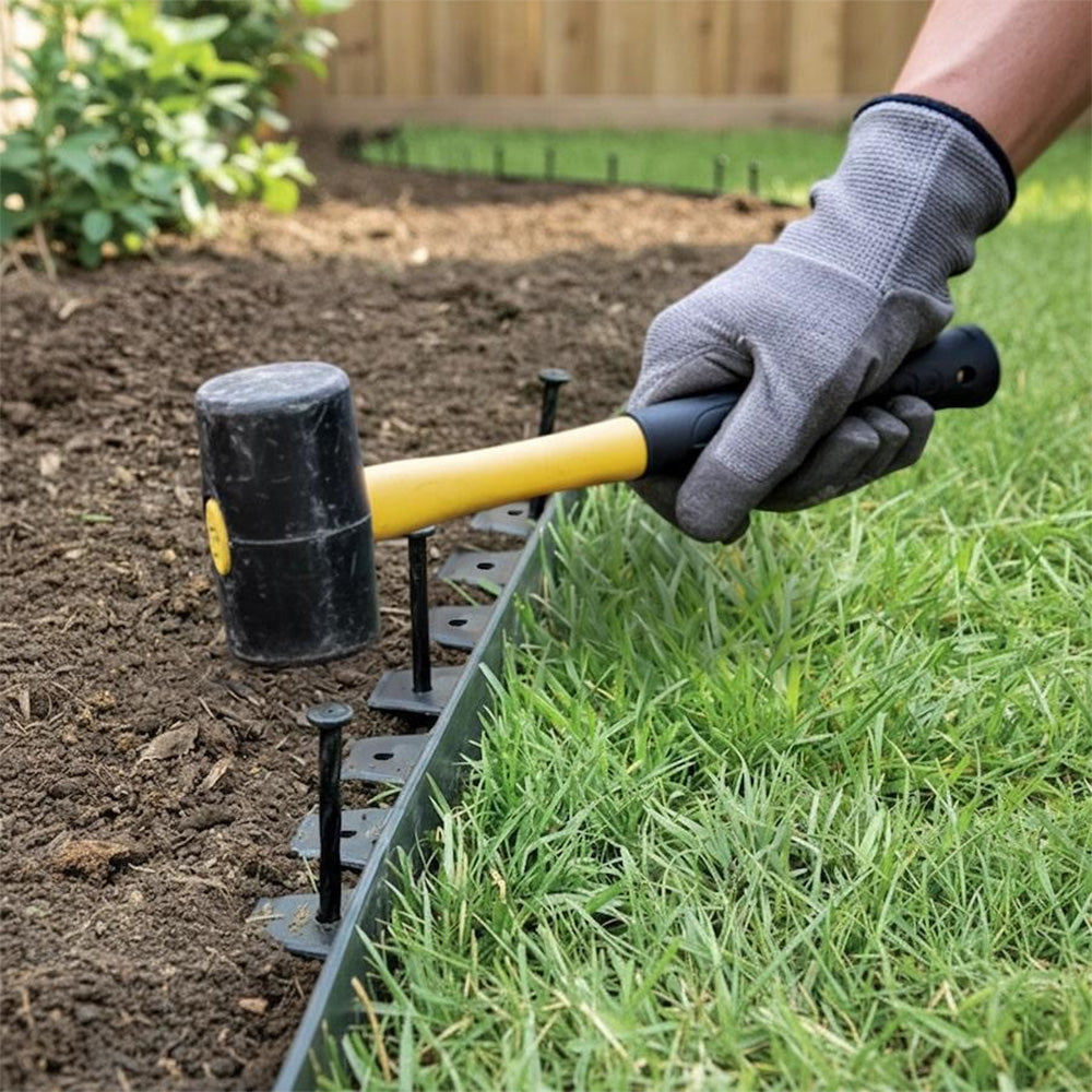 6cm x 10m Lawn Garden Edging Kit Flexible Durable Border Paver