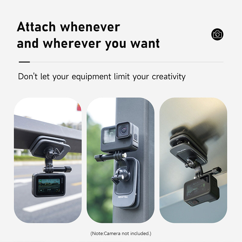 TELESIN 360° Rotation Magnetic Backpack Clip Mount for GoPro Hero Insta360