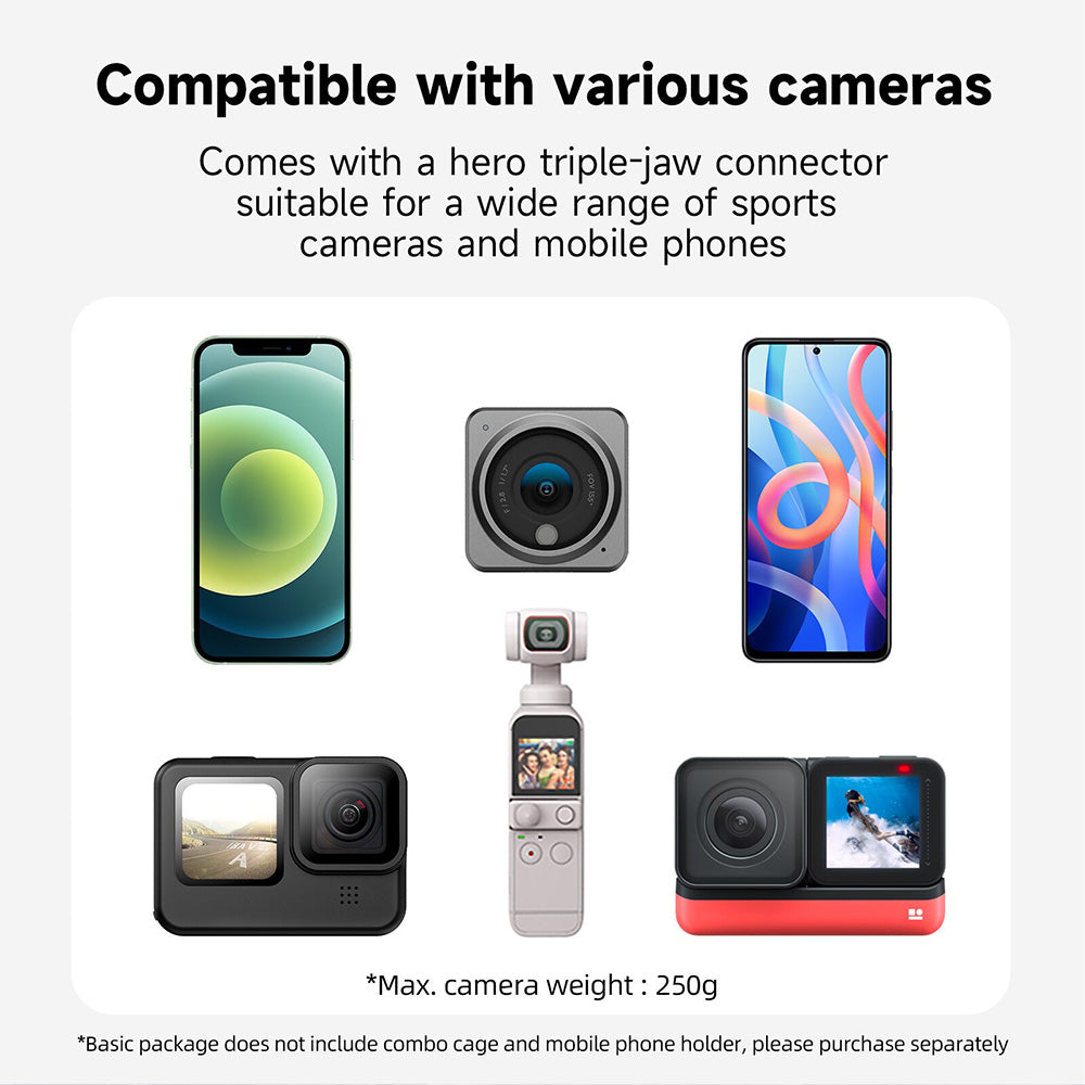 TELESIN 360° Rotation Magnetic Backpack Clip Mount for GoPro Hero Insta360