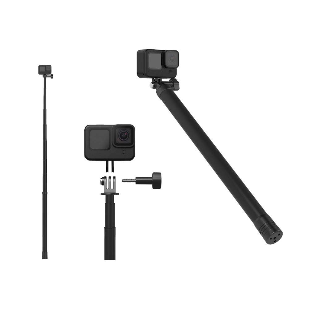 TELESIN 2.7M Ultra Long Monopod Carbon Fiber Selfie Stick For GoPro Hero 12 11 10 9 8 7 6 5 4 Max Insta36