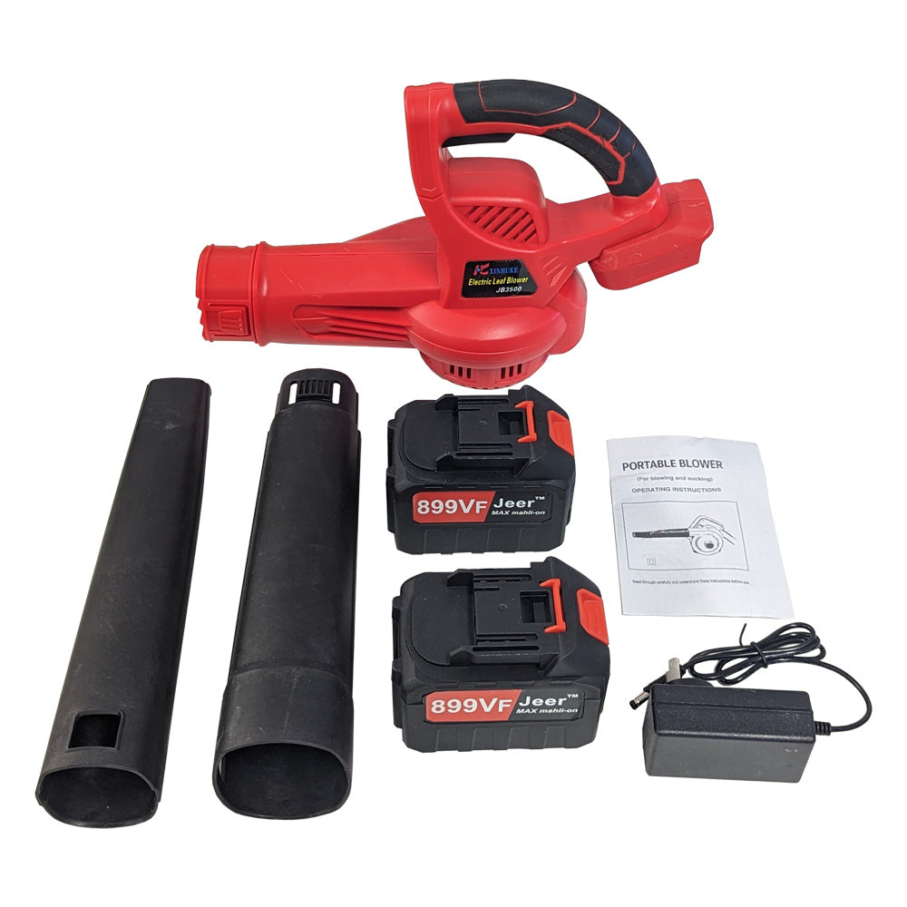 18V 2 Battery Cordless Leaf Blower Handheld Sweeper Air  Suction Machine