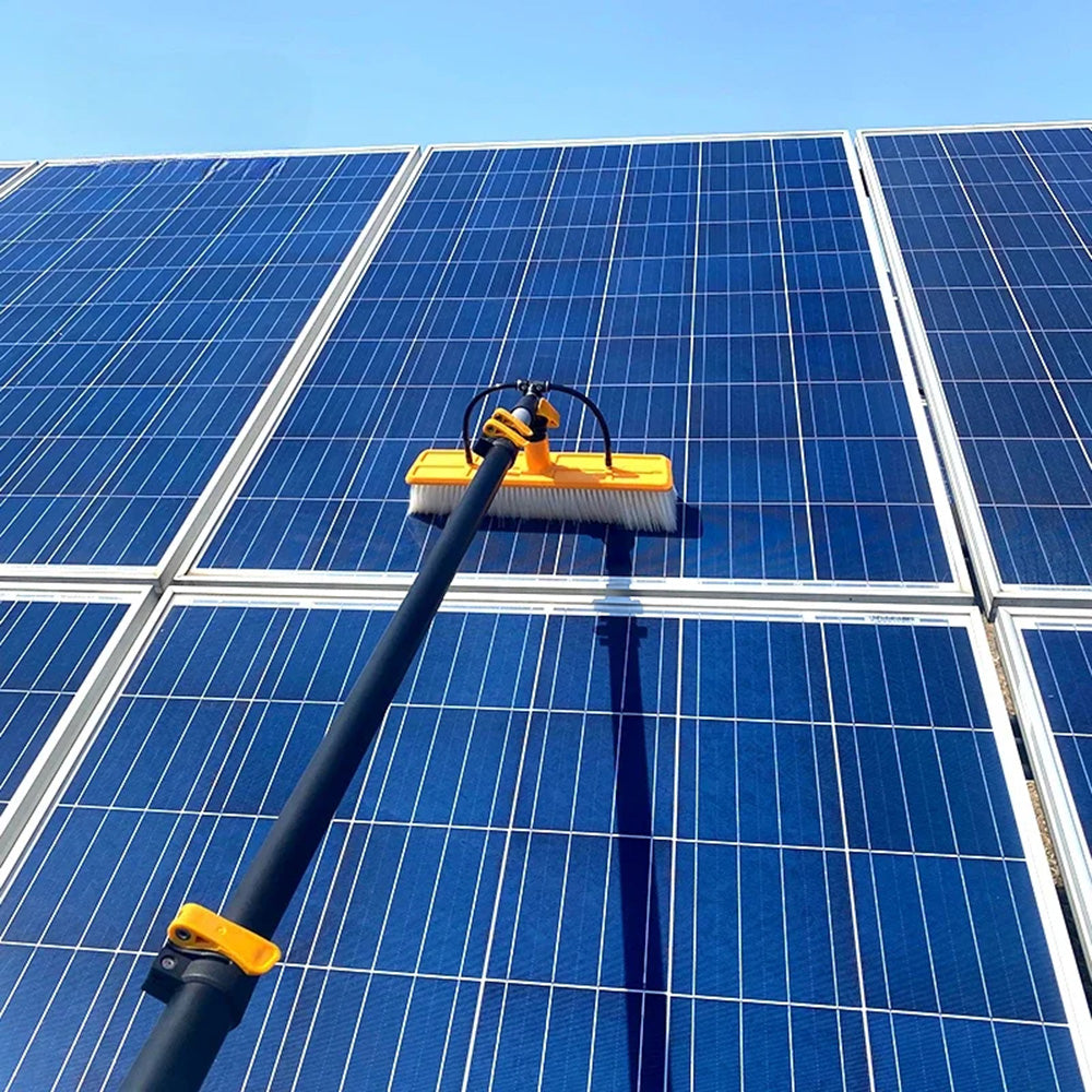 6M Aluminum alloy Telescopic Window Cleaning Pole With Brush Angle Adaptor Hose