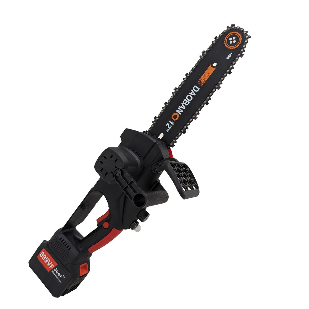 12 Inch  Electric Chain Saw 2 Batteries Woodworking Pruning Chainsaw