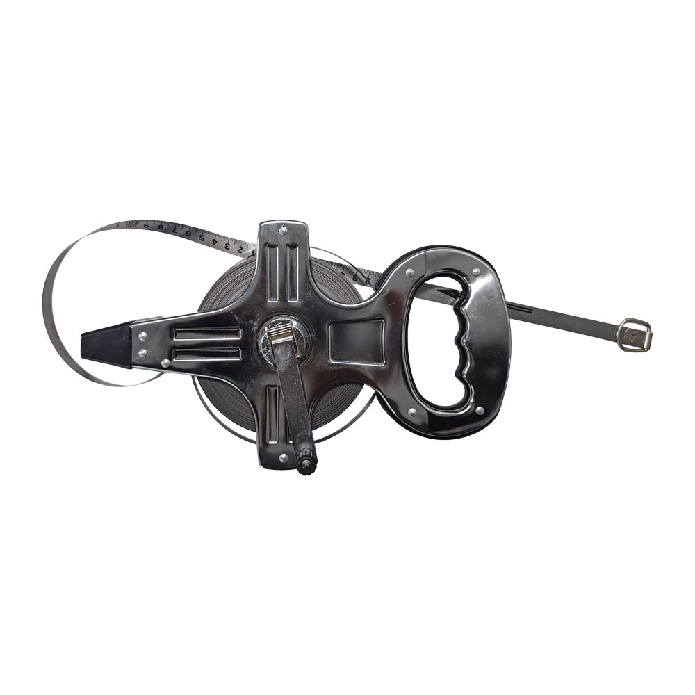 100m Stainless Steel Tape Measure Portable Retractable Metric Tape Ruler