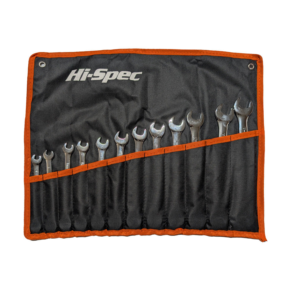 12Pcs 8-19mm Metric Ratchet Spanner Set Professional Ratchet Wrench Tool