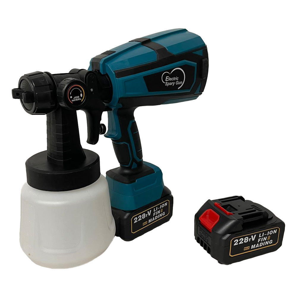 1000ML Electric Spray Gun Cordless Paint Sprayer  Airbrush 5 Nozzle 2 Battery