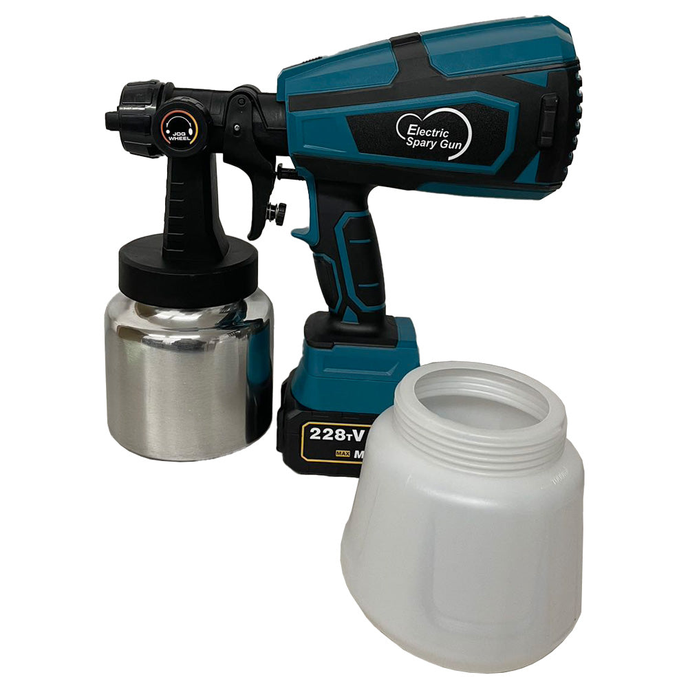 1000ML Electric Spray Gun Cordless Paint Sprayer Airbrush 5 Nozzle 2 Battery