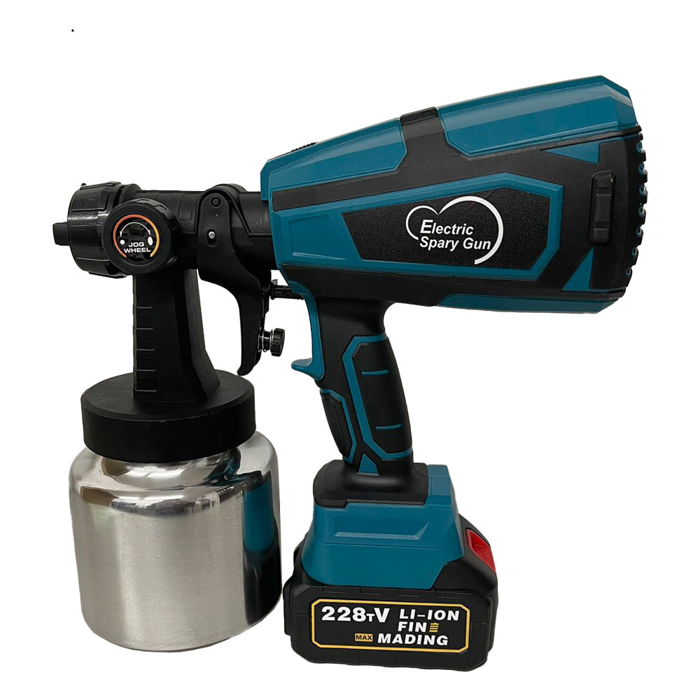 1000ML Electric Spray Gun Cordless Paint Sprayer Airbrush 5 Nozzle 2 Battery