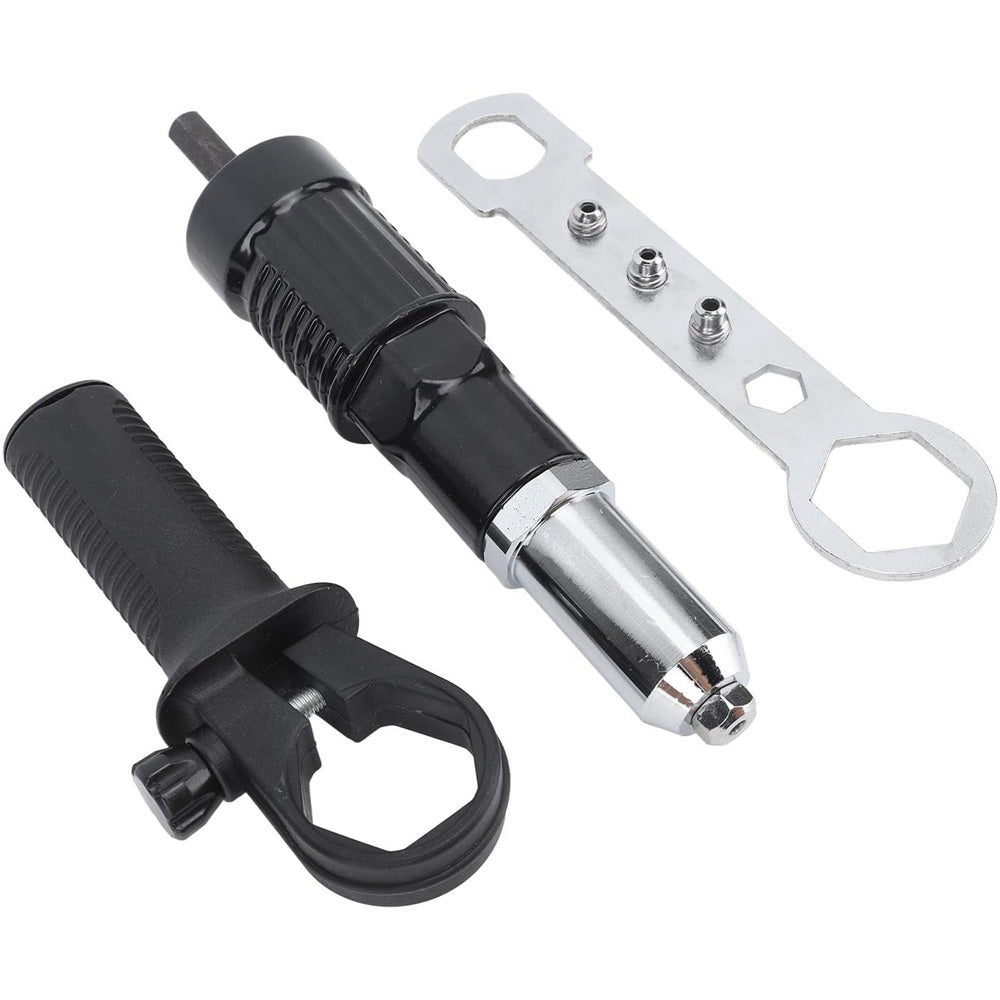 Electric Rivet Gun Adapter Kit Cordless Drill Nut Riveter Insert Wrench Kit