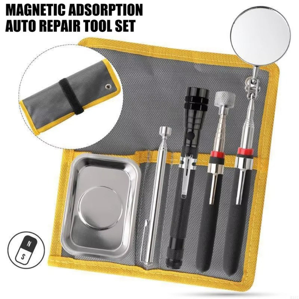 5 Pcs Pickup Tool Set with Extendable Flashlight and Inspection Mirror