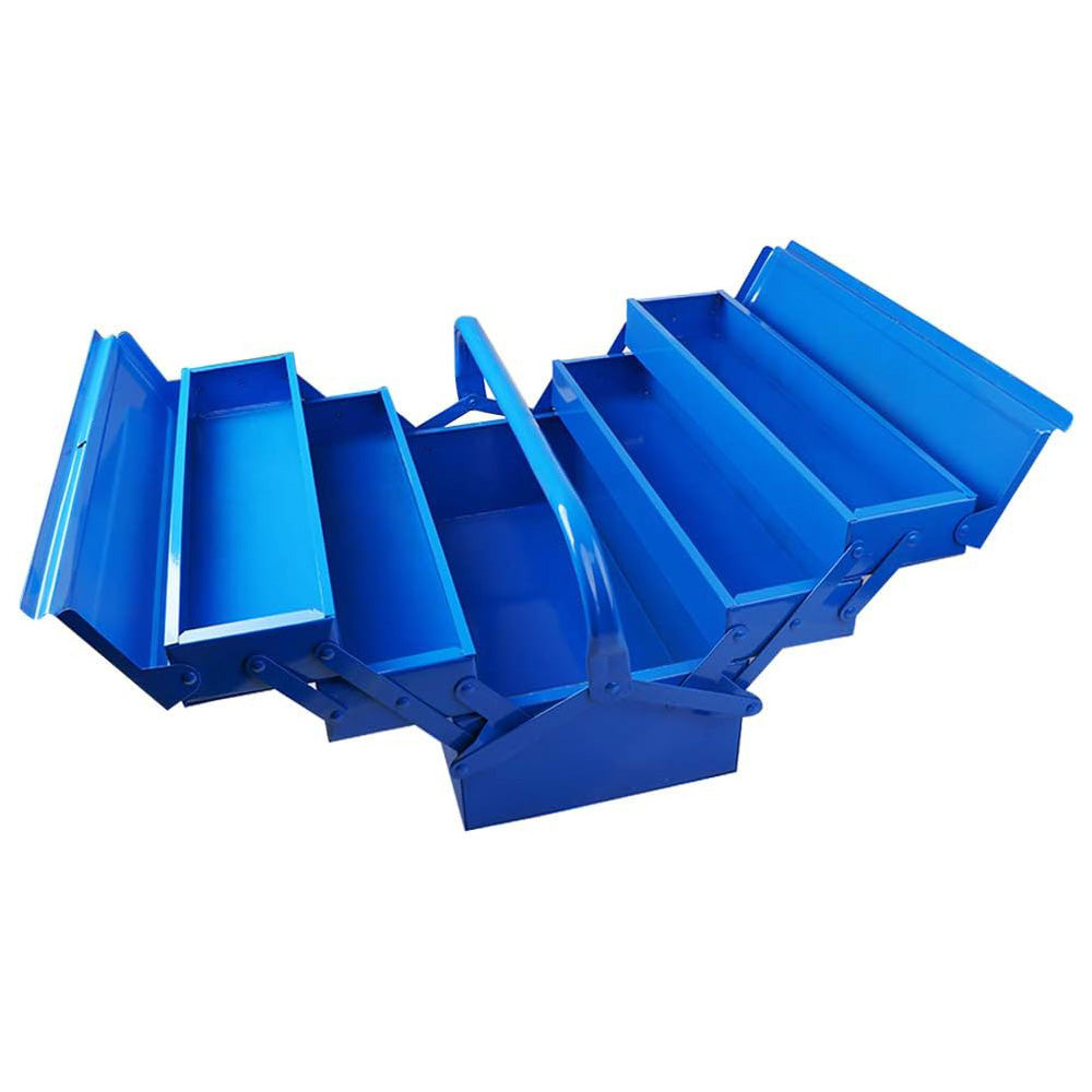16 Inch Metal Tool Box Portable Cantilever Steel Tool Chest Cabinet 5-Tray