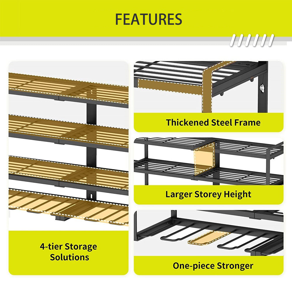 Power Tool Organizer Wall Mount High-capacity Storage 4 Layers 8 Drill Holder