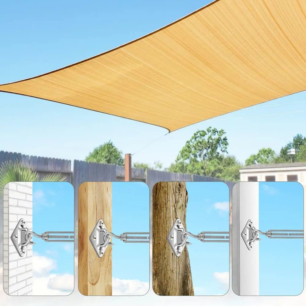 80 pcs Stainless Steel Sun Shade Sail Accessory Wall Mounting Hardware Kit