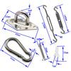 80 pcs Stainless Steel Sun Shade Sail Accessory Wall Mounting Hardware Kit