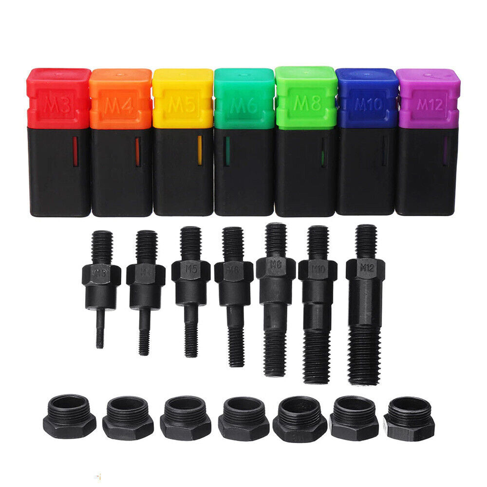 70 pcs Manual Riveter Gun Riveting Machine Nut Tool M3-M12