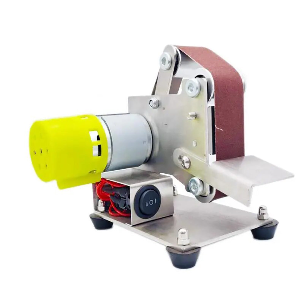 Micro belt outlet sander