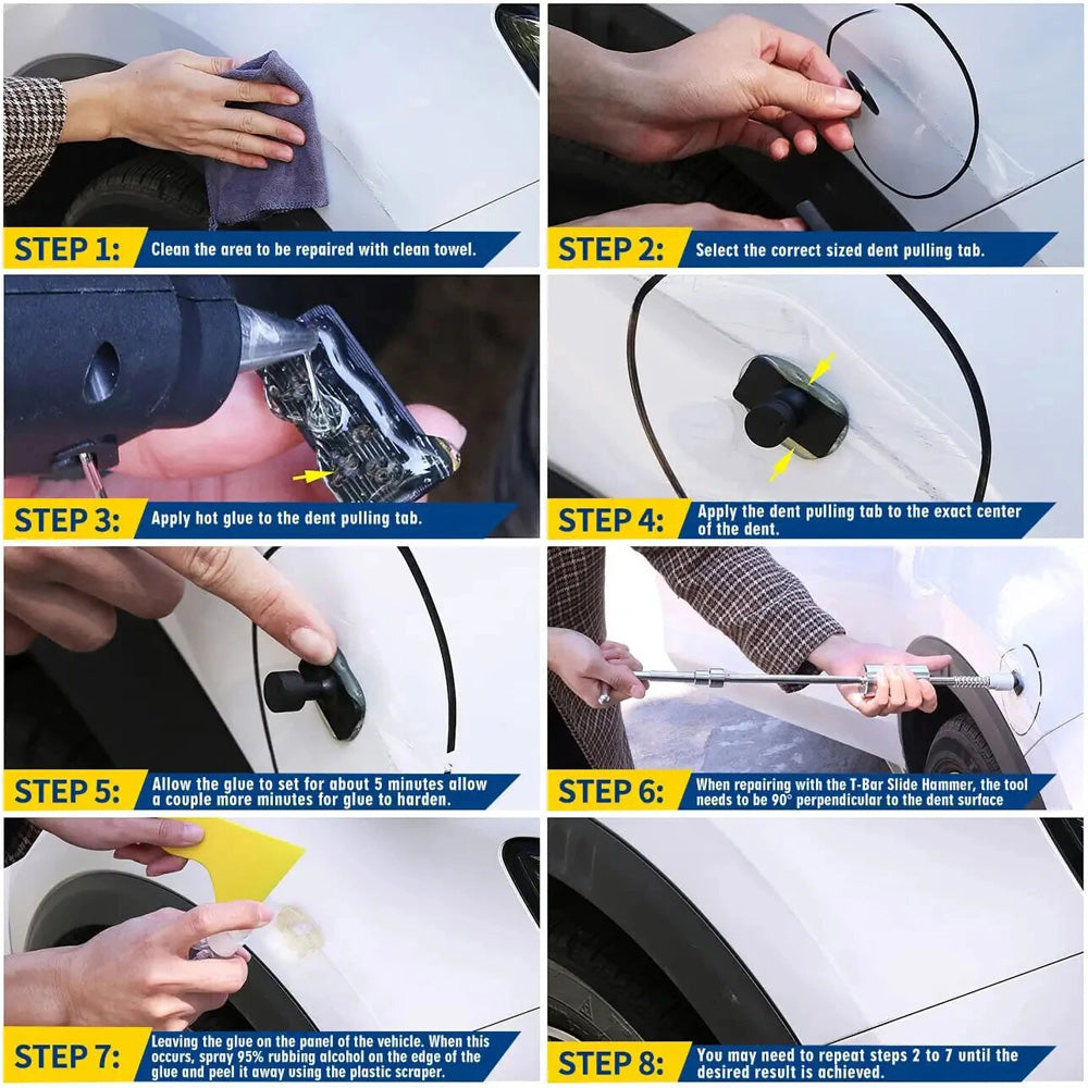 Auto Paintless Body Dent Removal Kits Car Dent Puller Repair Tools
